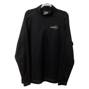 Nike Golf Dri-Fit Black 1/4 Zip Long Sleeves Pullover Sweater Size Large